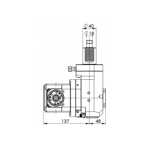VDI40-1809 Radial Swivel Gear Hobber Tool Holder 